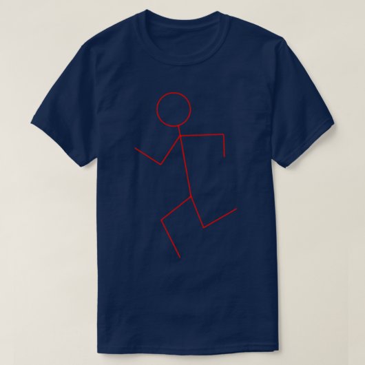 T-shirt Figure de l'étiquette en cours d'exécution (Design devant)