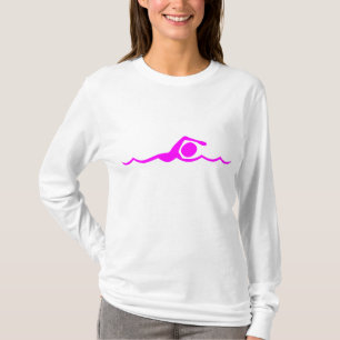 T-shirt Figure de natation - Magenta