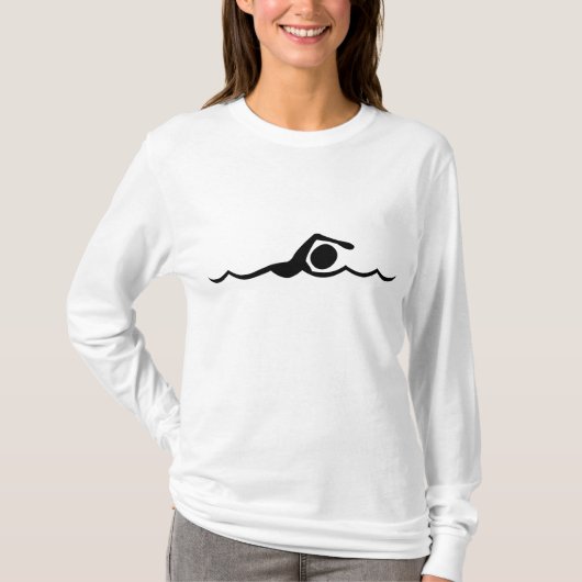 T-shirt Figure de natation - Noir (Devant)