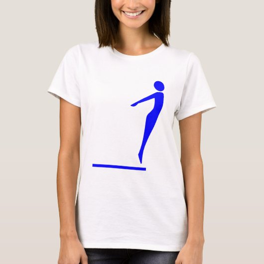 T-shirt Figure de plongée - Bleu (Devant)