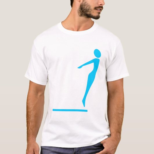 T-shirt Figure de plongée - bleu ciel (Devant)