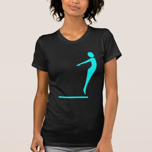 T-shirt Figure de plongée - Cyan (Devant)