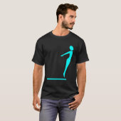 T-shirt Figure de plongée - Cyan (Devant entier)