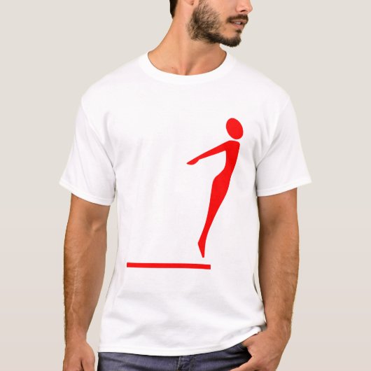 T-shirt Figure de plongée - Rouge (Devant)