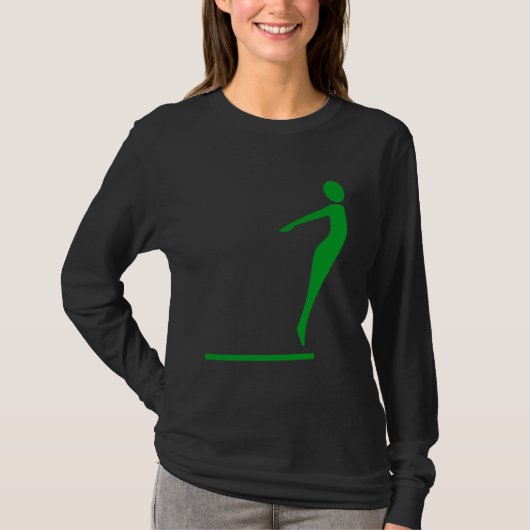 T-shirt Figure de plongée - Vert herbe (Devant)