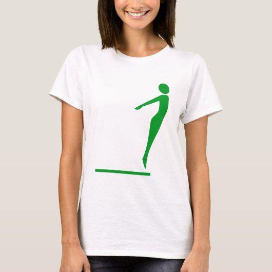 T-shirt Figure de plongée - Vert herbe (Devant)
