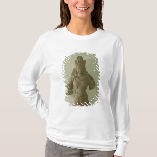 T-shirt Figure de seigneur Vishnu, Mathura (grès rouge) (Devant)