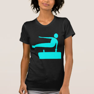 T-shirt Figure de stockage en chambre forte - Cyan