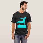 T-shirt Figure de stockage en chambre forte - Cyan (Devant entier)