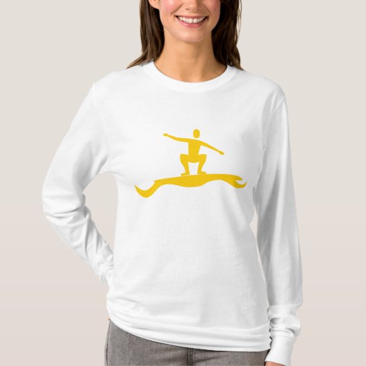 T-shirt Figure de surf - Ambre (Devant)