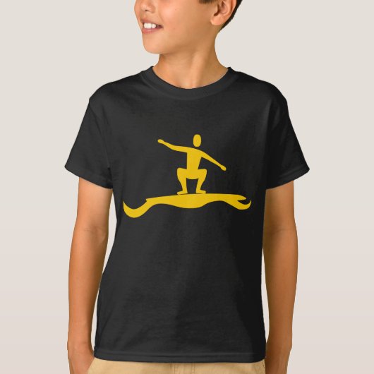 T-shirt Figure de surf - Ambre (Devant)