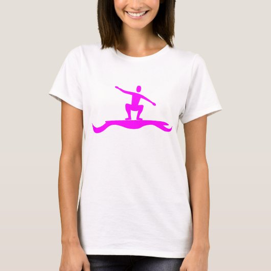 T-shirt Figure de surf - Magenta (Devant)