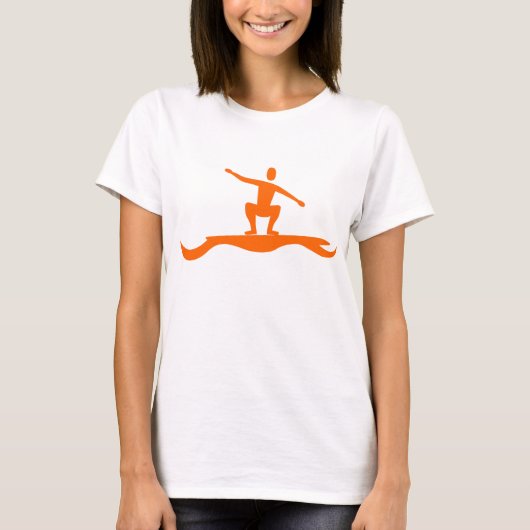 T-shirt Figure de surf - Orange (Devant)