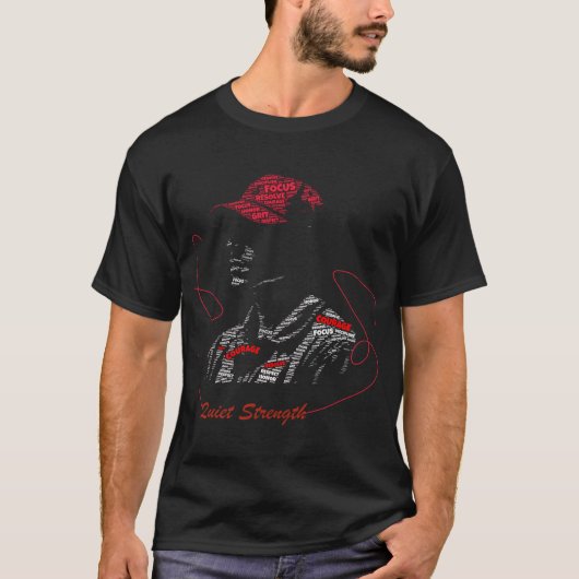 T-shirt Figure de typographie de force tranquille (Devant)