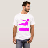 T-shirt Figure de voûte - Magenta (Devant entier)