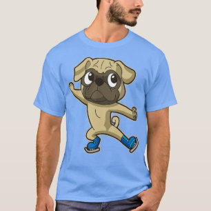 T-shirt Figure Patinage Carlin Chien Patinage de glace Pat