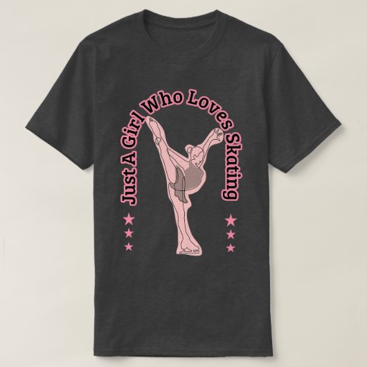 T-shirt Figure Patinage Juste Une Fille Qui Aime Patiner (Design devant)