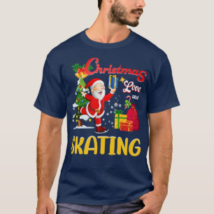 T-shirt Figure Patinage sur glace Santa Clause Christmas L