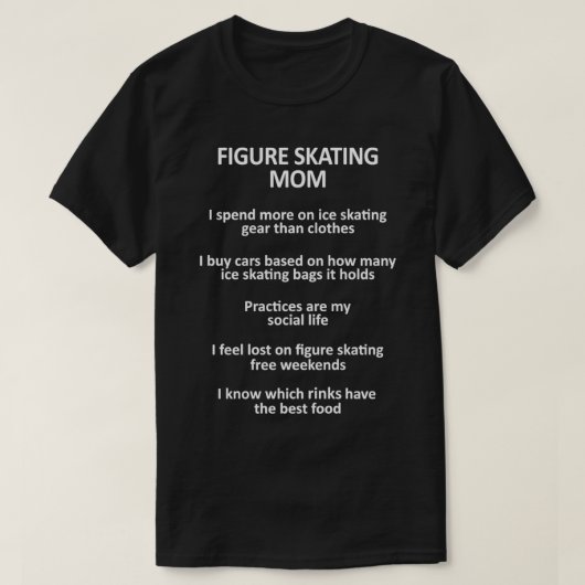 T-shirt Figure patinage vie de maman (Design devant)