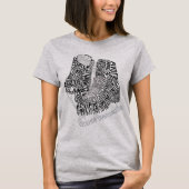 T-shirt Figure Patinage Word Art Patinage sur glace (Devant)