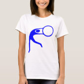 T-shirt Figure rythmique de gymnastique - Bleu (Devant)