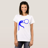 T-shirt Figure rythmique de gymnastique - Bleu (Devant entier)