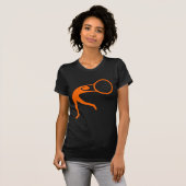 T-shirt Figure rythmique gymnastique - Orange (Devant entier)