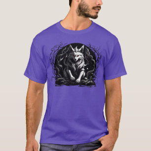 T-shirt figurine Yokai du Japon Kitsune foncée