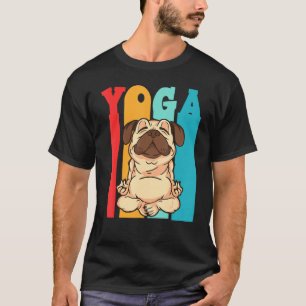 T-shirt Figurines vintages De Yoga De Chien Pour Le Yoga D
