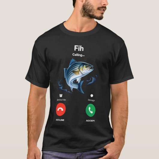 T-shirt Fih Appel Me Rappel Message Refuser Accepter Télép (Devant)