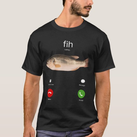 T-shirt Fih Appel Me Rappel Message Refuser Accepter Télép (Devant)
