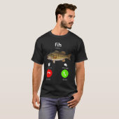 T-shirt Fih Calling Remind Me Decline Accept Phone Call (Devant entier)