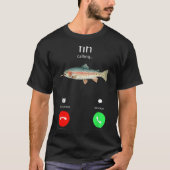 T-shirt Fih Calling Remind Me Message Decline Accept Phone (Devant)