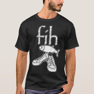 T-shirt Fih Poisson Dans Des Chaussures Drôle Mème De Pois