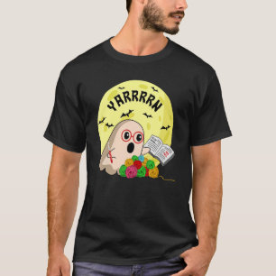 T-shirt Fil Crochet Halloween Éffrayant Cute Ghost Yarrrn