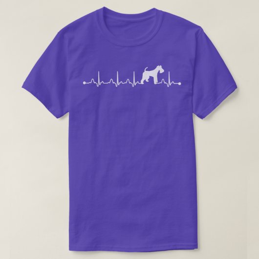 T-shirt Fil Fo Terrier Chien Coeur battement EKG Funny Chi (Design devant)