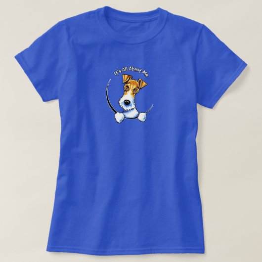 T-shirt Fil Fox Terrier "C'Est Tout À Propos De Moi" (Design devant)