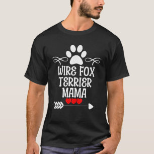 T-shirt Fil Fox Terrier Mama pour la fête des mères Noël