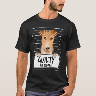 T-shirt Fil Fox Terrier Mugshot Chien coupable