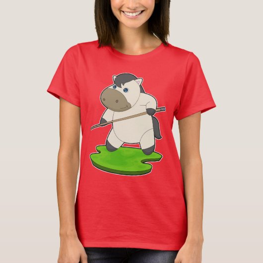 T-shirt File d'attente Horse Billiard (Devant)