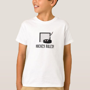 T-shirt Filet, Bâton et Rondelle de Hockey