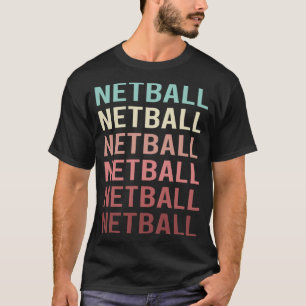 T-shirt Filet de texte coloré de netball