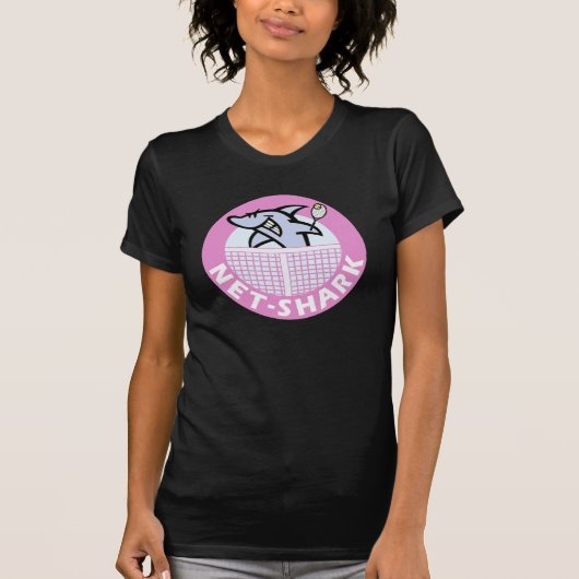 T-shirt filet-requin-rose (Devant)
