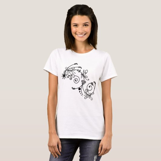 T-shirt Filigrane de papillons (Devant entier)