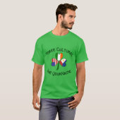 T-shirt Filipino irlandais drapeaux américains Shamrock Vo (Devant entier)