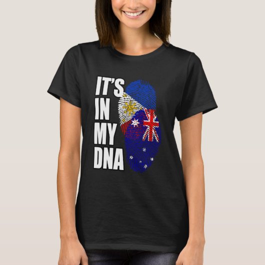 T-shirt Filippin Et Australien Mélangent L'ADN Flag Herita (Devant)