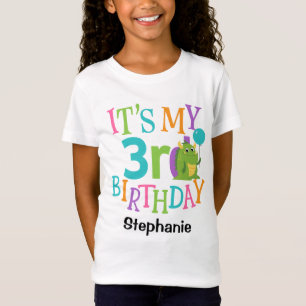 T-Shirt Fille 3 ans 3e fête d'anniversaire