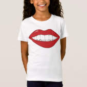 T-shirt fille à bouche souriante (Devant)