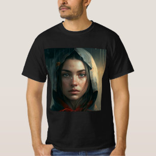 T-shirt Fille à capuchon de pluie