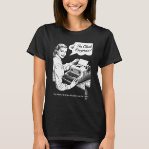 T-shirt Fille à la machine à écrire vintage